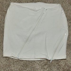 White double-zipper miniskirt from Brazil